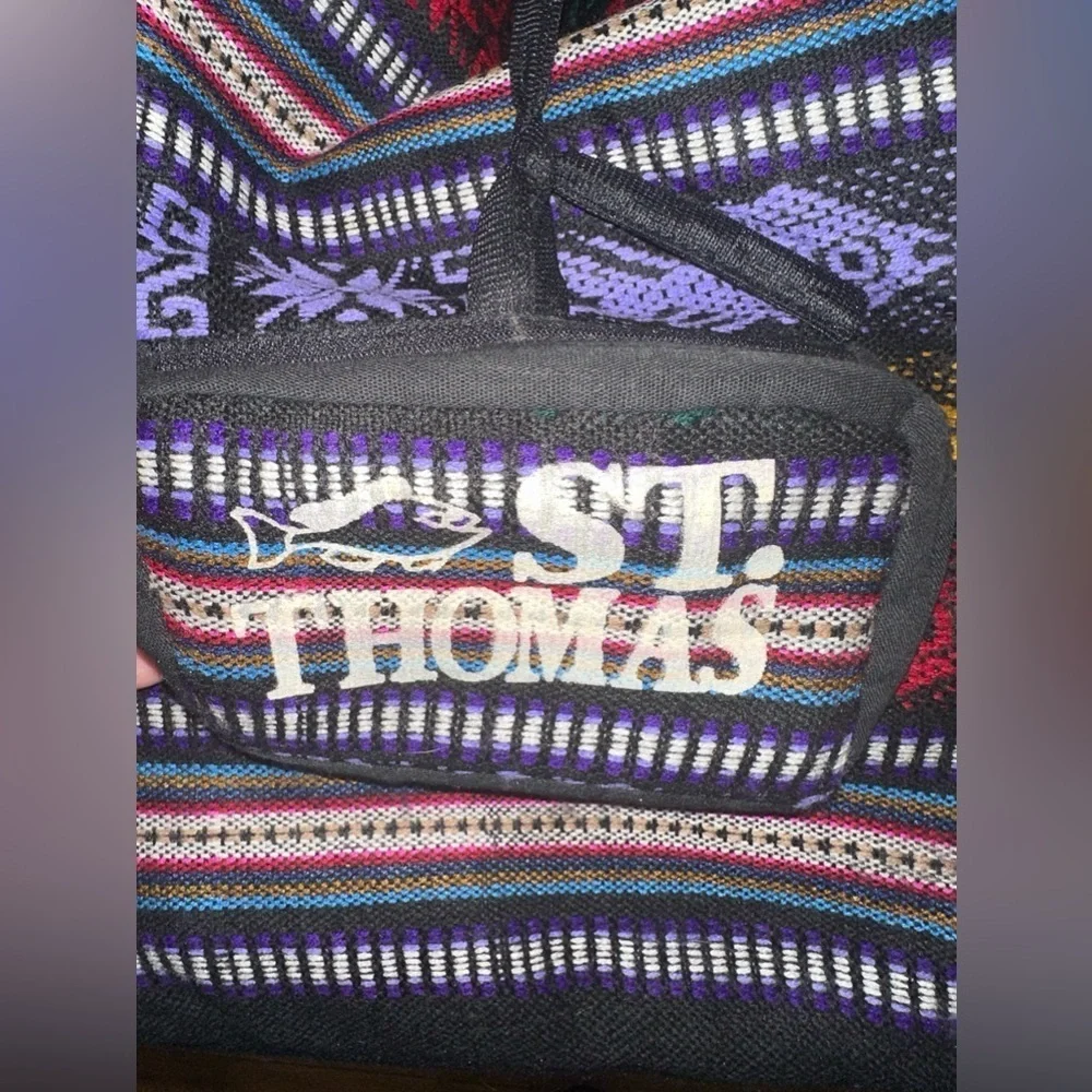 VINTAGE ST Thomas boho back pack multicolor